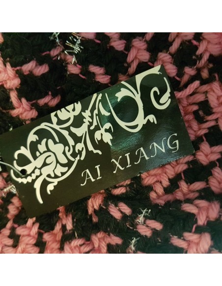 Caciula roz cu negru Ai Xiang