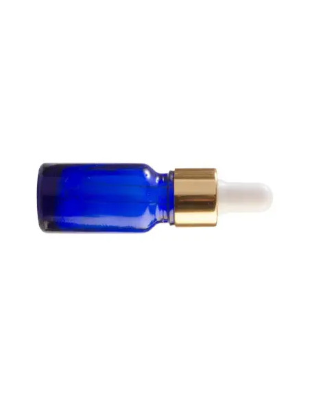 Recipient cosmetic sticla albastra cu pipeta -10ml