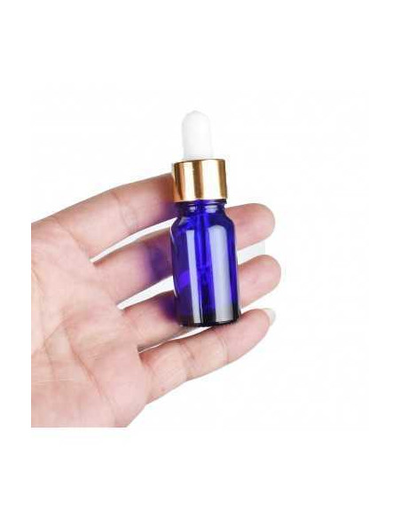 Recipient cosmetic sticla albastra cu pipeta -10ml