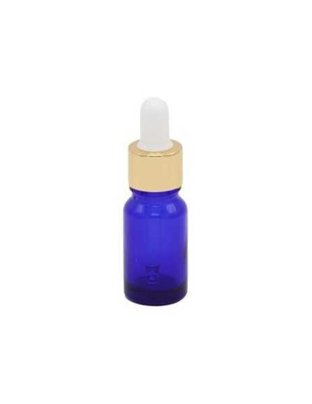 Recipient cosmetic sticla albastra cu pipeta -10ml