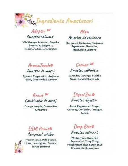 Agenda si ghid pentru uleiuri esentiale + 6 sticlute roll-on de 10ml