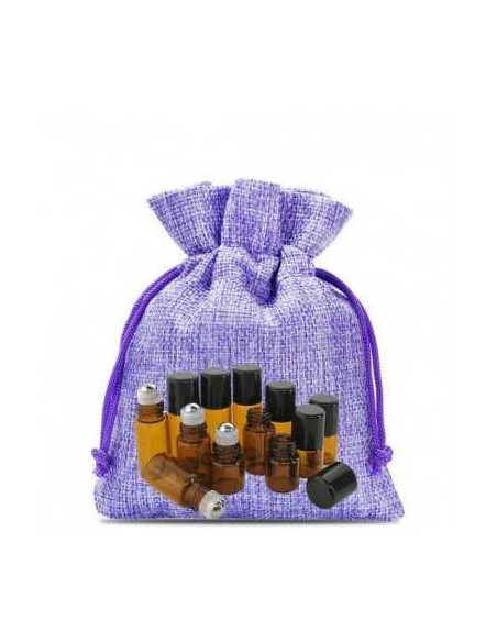 Saculet textil mov set 5 buc