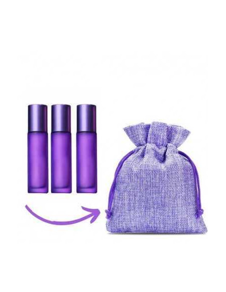 Saculet textil mov set 5 buc