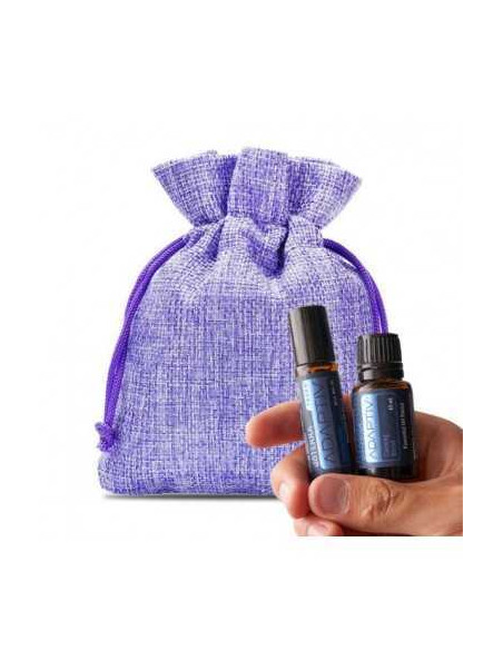 Saculet textil mov set 5 buc