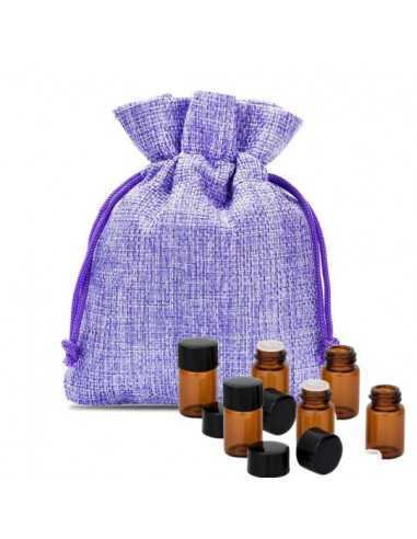 Saculet textil mov set 5 buc