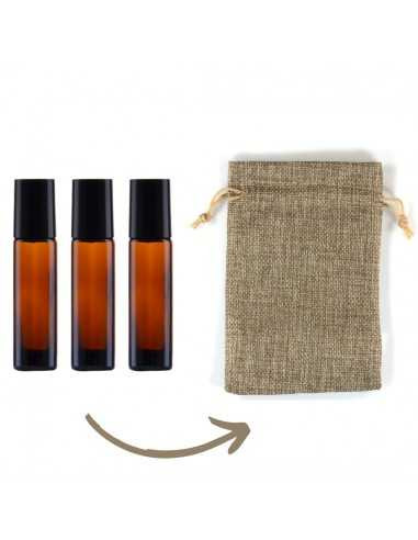 Saculet Textil bej inchis