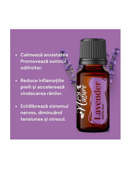 Ulei Esențial de Lavandă, Lavandula Angustifolia, 15ml