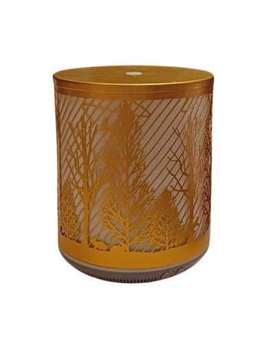 Aromadifuzor elegant, cu design aurit și motive naturale