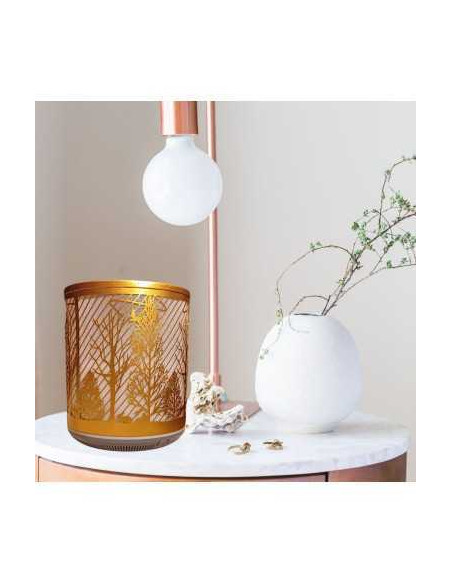 Aromadifuzor elegant, cu design aurit și motive naturale