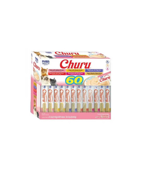 Churu Varieties Tuna 60x14g Recompense cremoase pentru pisici cu ton
