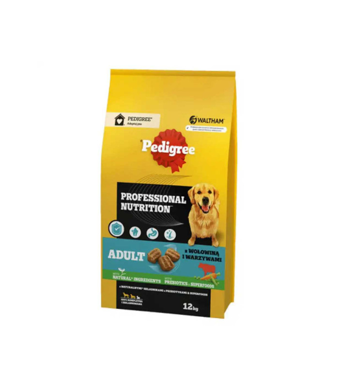 PEDIGREE Adult Professional Nutrition 12 kg carne de vita si legume
