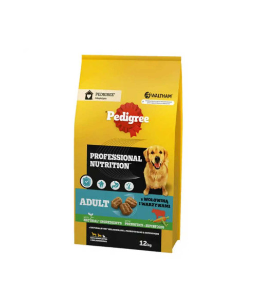 PEDIGREE Adult Professional Nutrition 12 kg carne de vita si legume