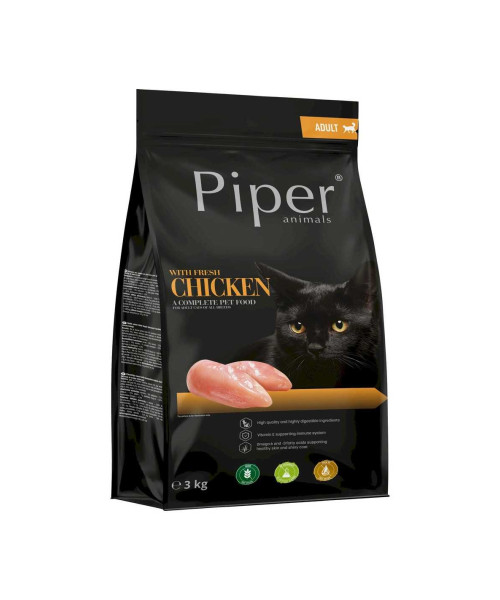 Piper Dolina Noteci Hrana uscata pentru pisici adulte, Pui 3kg