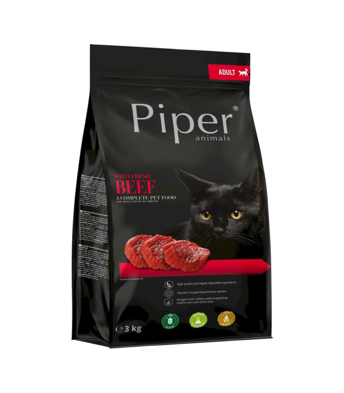Piper Dolina Noteci Hrana uscata pentru pisici adulte, Vita 3kg