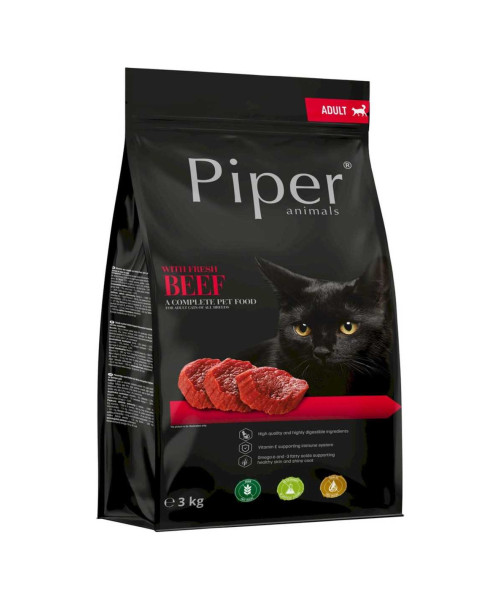 Piper Dolina Noteci Hrana uscata pentru pisici adulte, Vita 3kg