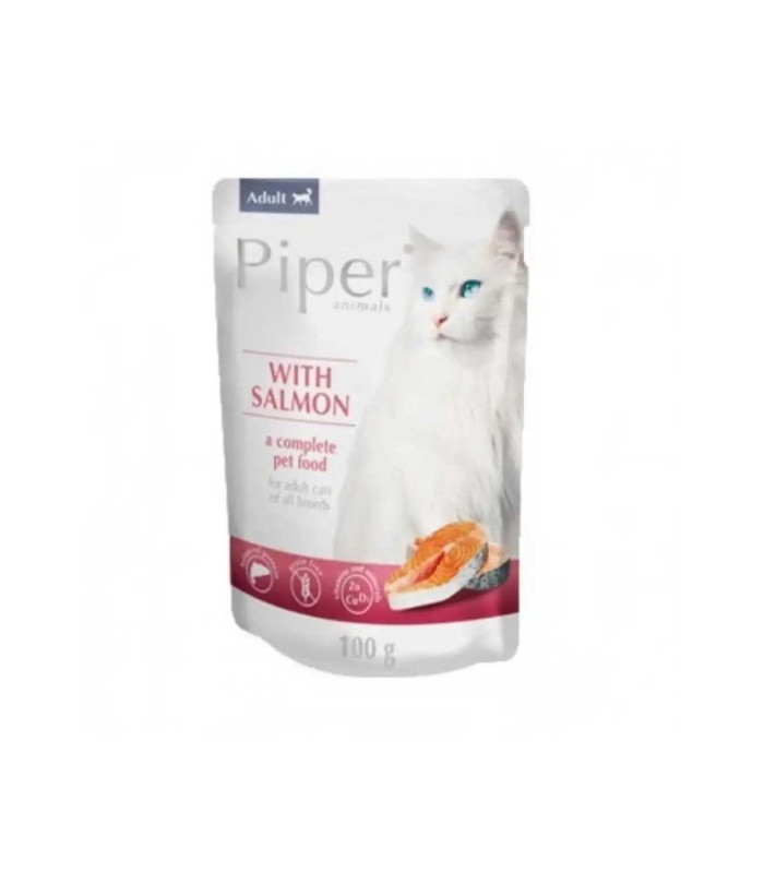 Piper Hrana Umeda pentru Pisici, cu Somon plic SET 10x100 g