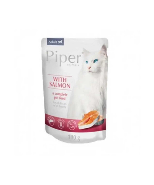 Piper Hrana Umeda pentru Pisici, cu Somon plic SET 10x100 g