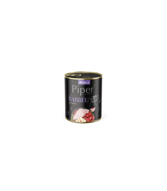 Piper, Hrana Umeda pentru caini cu carne de Iepure si Mar 800 g