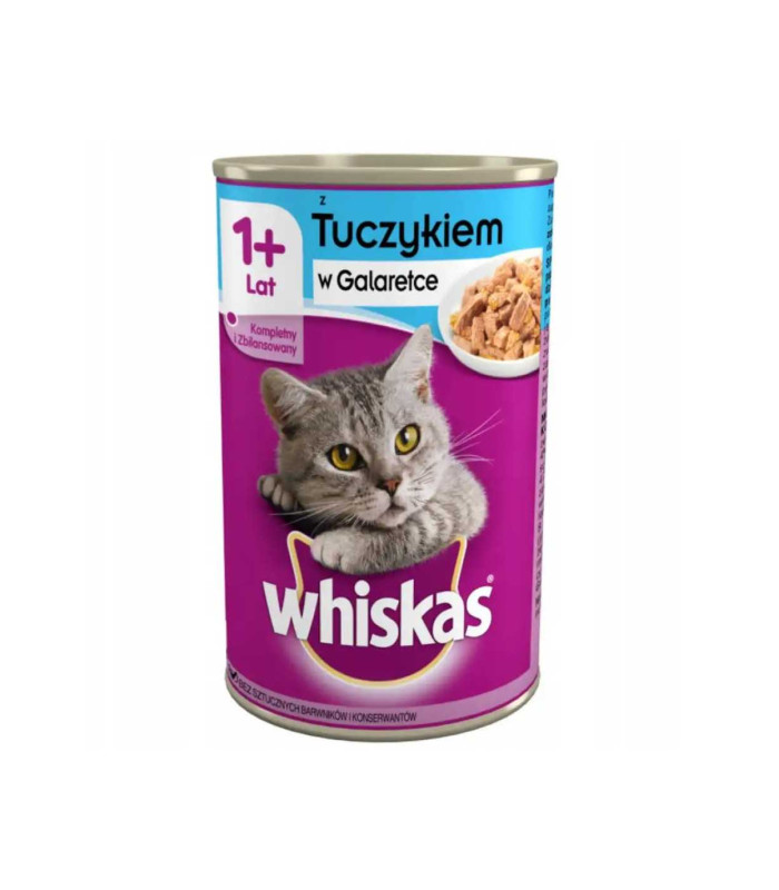 WHISKAS, Hrana umeda pentru pisici cu ton in aspic 400g