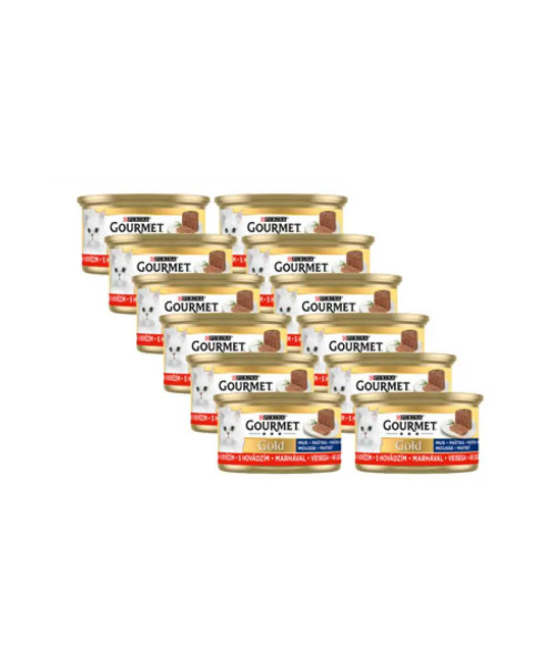 Purina Hrana umeda pentru pisici Gourmet Gold, Mousse Vita 12 X 85g