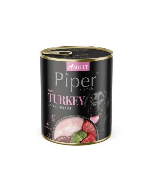 Piper Hrana umeda Adult, Curcan si Broccoli 800g