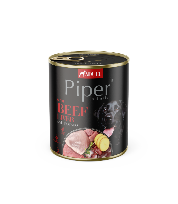 Piper Hrana umeda Adult, Ficat de Vita si Cartofi 800g