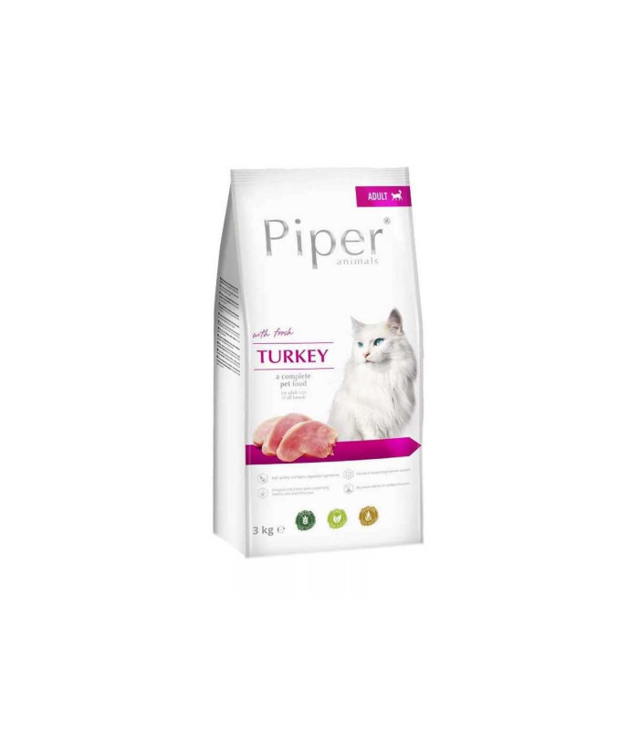 Piper Dolina Noteci Hrana uscata pisici adulte, Curcan 3kg