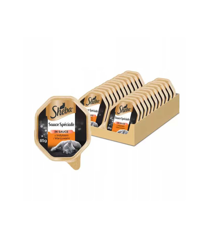 Hrana umeda Sheba, set conserve pentru pisici, Curcan si legume, 22 X 85g