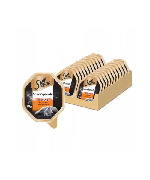 Hrana umeda Sheba, set conserve pentru pisici, Curcan si legume, 22 X 85g