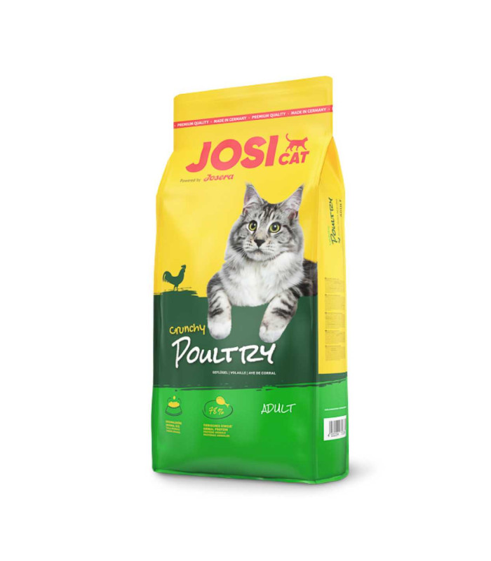 Josera Josicat Hrana uscata pentru pisici adulte  Crunchy cu Pui  18Kg