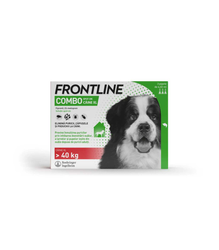 Frontline Combo Spot On XL pentru caini, peste 40kg , 3 pipete