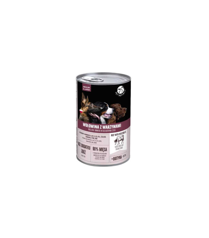 Pet Republic hrana umeda pentru caini cu vita in sos 1250g