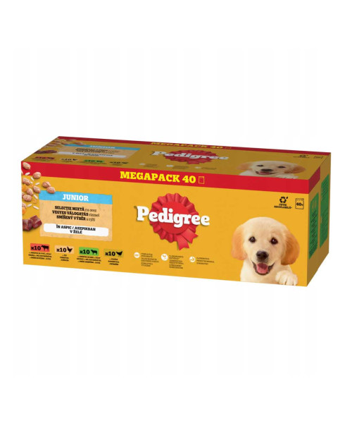 PEDIGREE  Junior Selectie Mixta in Aspic plicuri 40x100g