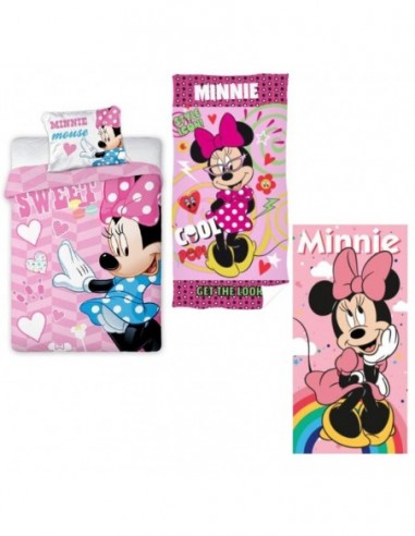 Set Lenjerie de pat Minnie Mouse 3in1...