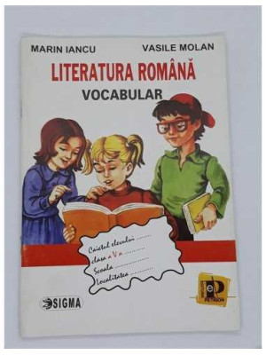 Literatura Romana - Vocabular clasa a Va
