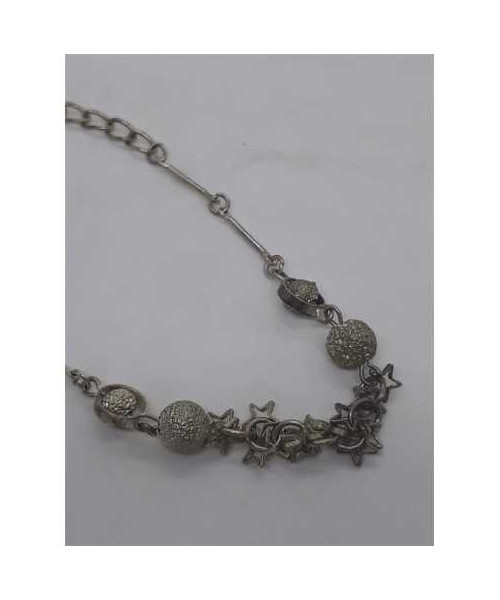 Bratara argintie cu bilute si stelute