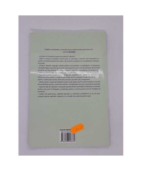 Esential  Matematica - Clasa 8  Partea 2 - Marius Perianu, Gratian Safta, Costel Anghel