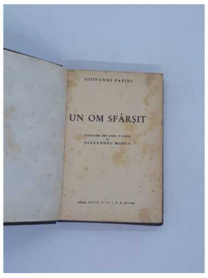 Carte Un om sfarsit - Giovanni Papini