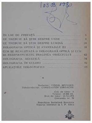 Holografia, Gheorghe Hutanu,  Jean Dorin 2