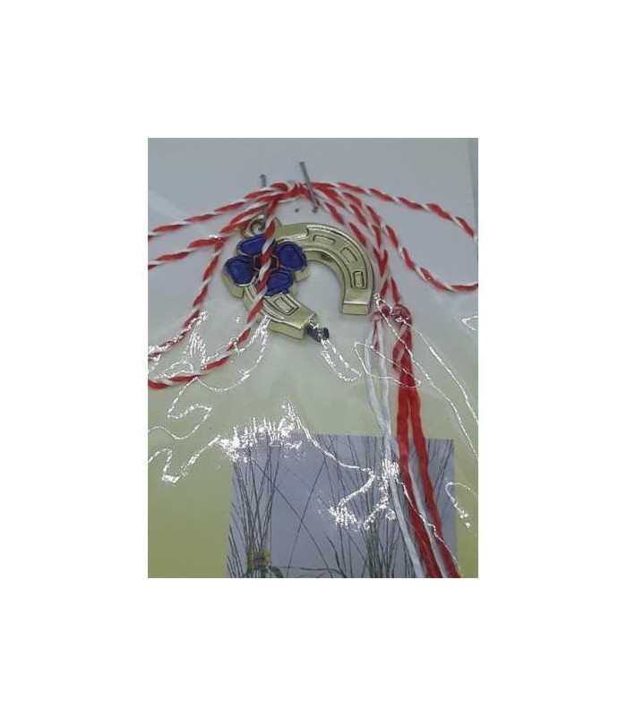 Martisor cu potcoava si floricica