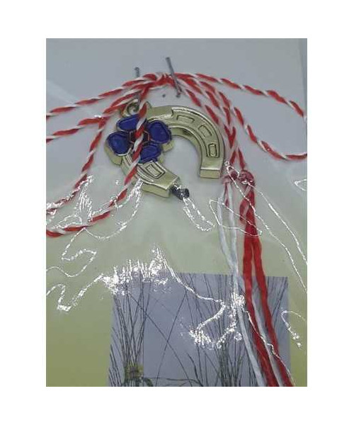 Martisor cu potcoava si floricica