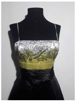 Rochita dama lucioasa cu bretele Manoukian 2