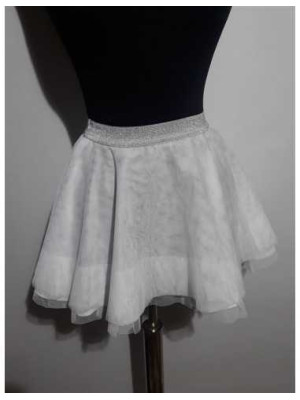 Fustita alba pentru fetite In Extenso