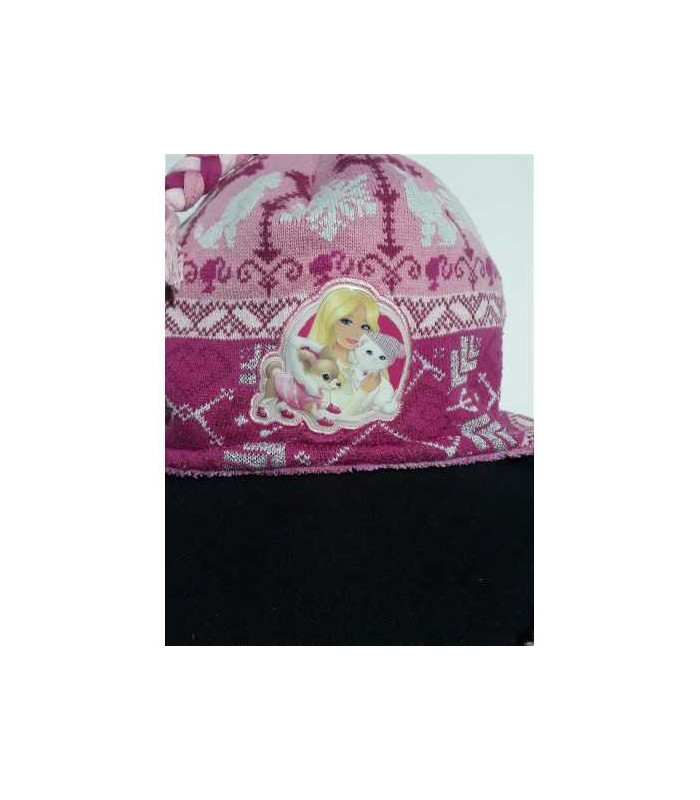 Caciula pntru fetite roz Barbie