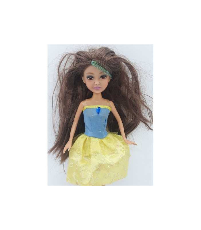 Papusa pentru fetite cu suvita verde sclipitoare