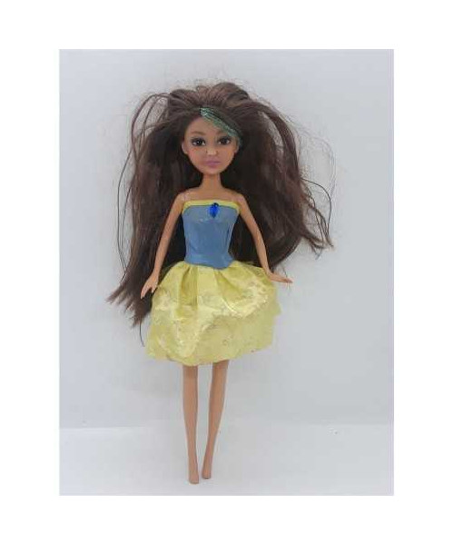 Papusa pentru fetite cu suvita verde sclipitoare