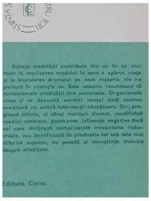 Ce stim despre ereditate Petre Diaconu 2