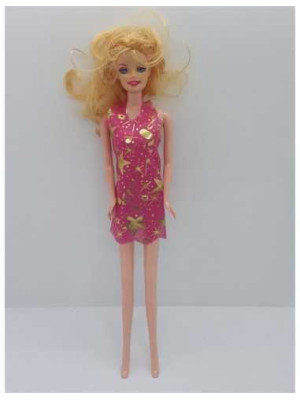 Papusica cu rochita roz cu stelute 2