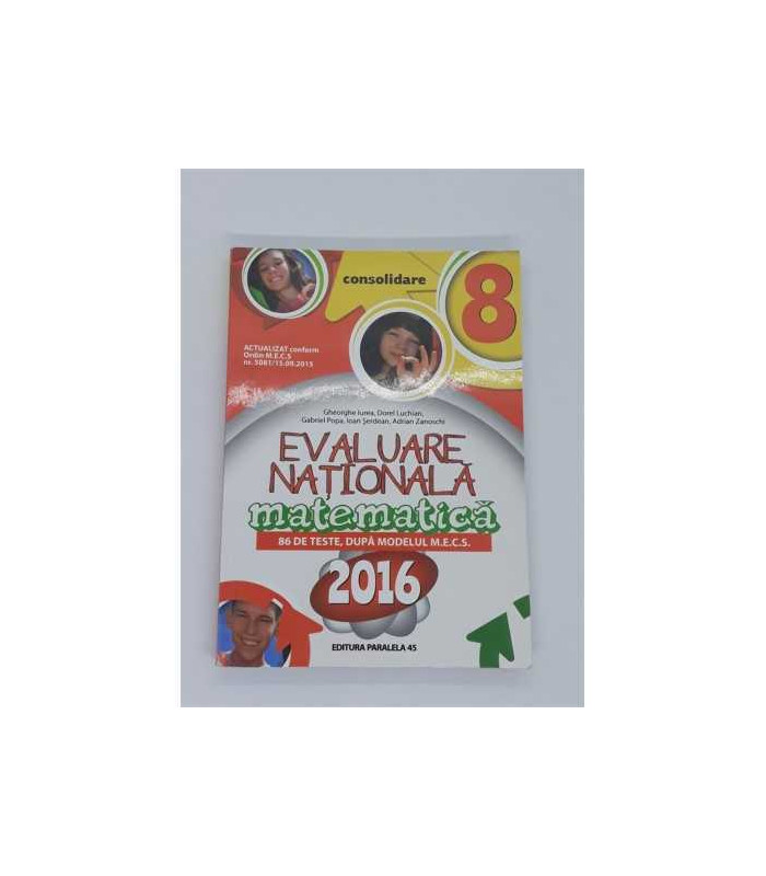 MATEMATICA Evaluare Nationala 2016 Consolidare 86 de teste dupa modelul MECS