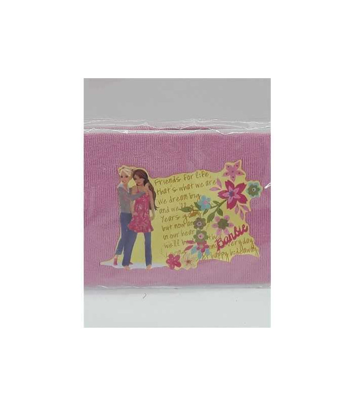Bentita pentru fetite elastica Barbie cu logo imnul prieteniei